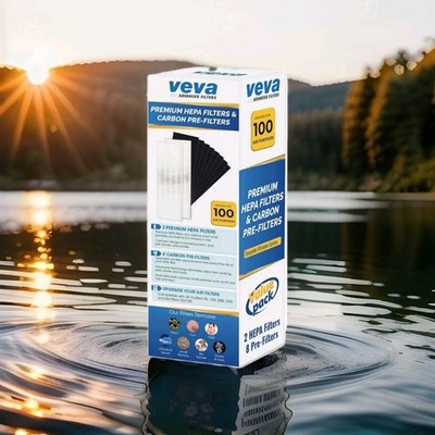 Veva Premium 2 HEPA & 8 Carbon Filters For Aera Max Fellow 90 100 DX5 Purifiers