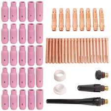 Alffun 58pcs TIG Welding Torches Gas Lens Kit Collet Body Alumina Nozzle Cons...