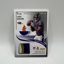 2018 Panini Donruss Passing the Torch Jerseys Prime Joe Flacco/Lamar Jackson /10