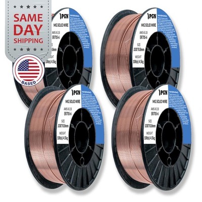 (4 x 10-Lb Spools) ER70S-6 .030'' (0.8 mm) Mild Steel MIG Welding Wire