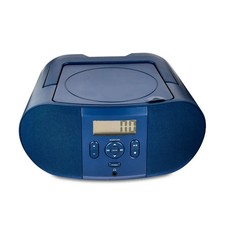 onn. Groove Navy Blue Portable CD/ Digital FM Radio Boombox