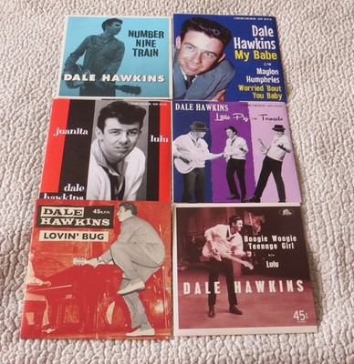 Lot of 6 Dale Hawkins Re-Issue Picture Sleeve 45's