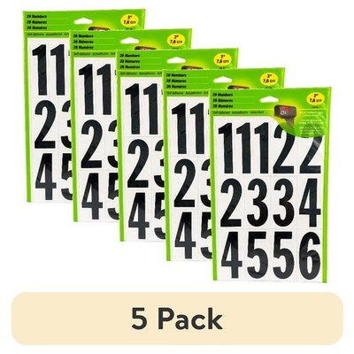 Self-Adhesive Vinyl s 0-9 Three Sheets 5 Pack Multiple Sets Decals for