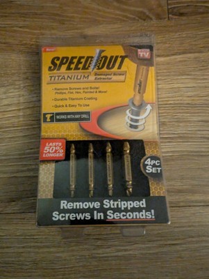 ONTEL SPEED OUT DAMAGED SCREW EXTRACTOR 4 PIECE SET NEW SEALED AS SEEN ON TV