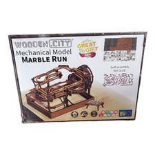 WOODEN.CITY Marble Run Mechanical Model Building Kit 3D Wooden Puzzle New Sealed