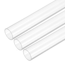 3Pcs 18mm (0.71") ID x 20mm(0.79") OD x 356mm(14") L Clear Rigid Acrylic Pipe