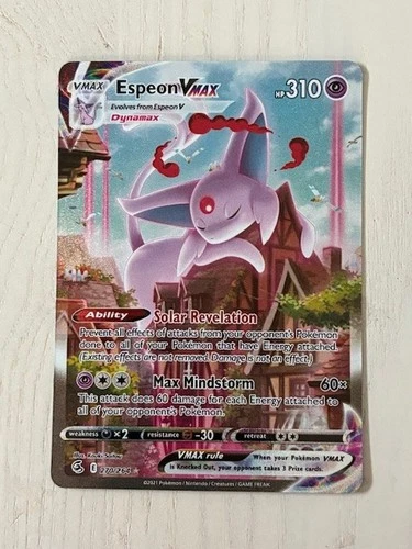 Espeon VMAX Alternate Art Secret Rare 270/264 Fusion Strike Holo Fusion Strike