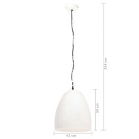 HäNgelampe Industriestil 25 W Weiß Rund 42 Cm E27