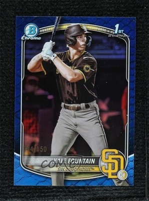 2025 Bowman Chrome Prospects Blue Reptilian Refractor 44/150 Kale Fountain 0lj0