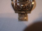 collectible vintage sterling silver Mexico filigree hinged bracelet 7 in long — photo 6