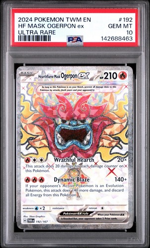 Hearthflame Mask Ogerpon ex graded PSA 10 for sale on eBay