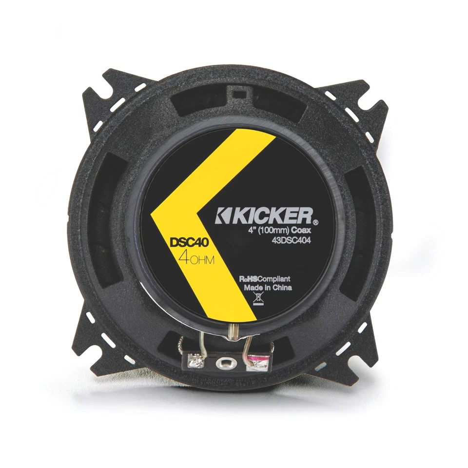 Kicker 43DSC404 Car Audio Coaxial Speaker System DS 4in 30W 2 Way Round Tweeters - Image 4 of 4