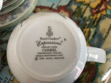 Royal Doulten. Tea set. 6 cups saucers plates teapot milk jug sugar basin