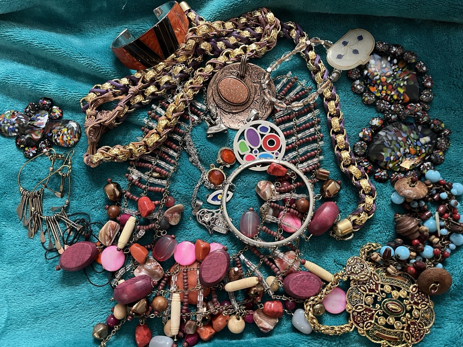 Jewelry Lot Necklaces Bracelets Earrings Vintage Boho