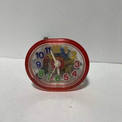 Vintage Clear skeleton Ingraham Toastmaster table clock Retro Electric Alarm