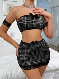 Sexy Lingerie Set for Women School Girl Halloween Costumes Cosplay Nightwear US