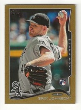 2014 Topps Mini ERIK JOHNSON Insert GOLD Parallel Card #/63 WHITE SOX RC