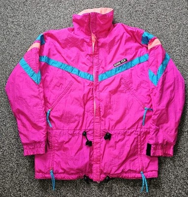 Vintage Alpine Design Gore-Tex Jacke Herren Medium Pink Retro 80er/90er Skimantel