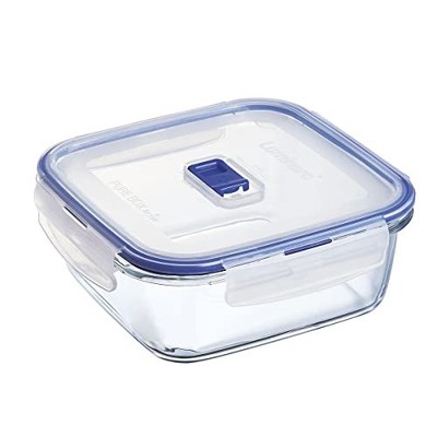 Luminarc Pure Box Active Glas Aufbewahrungsbox mit Deckel quadratisch 1220ml 1