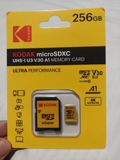 New KODAK Memory 256GB U3 4K Micro SD Card 256GB Microsd UH Ultra Fast Legit