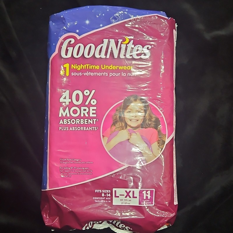 GoodNites  RARE 2016 OWL/Butterfly Designs Girls L-XL 11ct UNOPENED/NEW