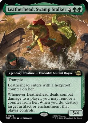 MTG TMNT - Leatherhead, Swamp Stalker (Extended Art) NM
