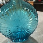 VTG TURQUOISE BLUE GLASS DECANTER BOTTLE STOPPER EAGLE STARS TAIWAN 11” — photo 5