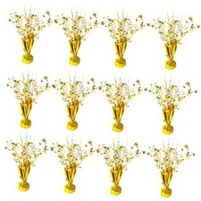 12 Pack Metallic Foil Spray Centerpiece Star Table Decoration Burst Table Gold