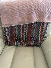 Scarves, 2.   LC Lauren Conrad Pink  & Multicolor Zig Zag Fringe Blanket Scarfs