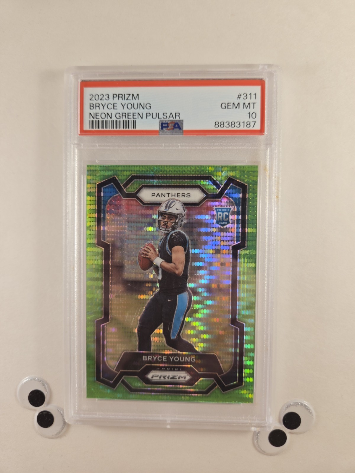 Bryce Young PSA 10 Neon Green Pulsar Prizm Rookie 2023 Panini Prizm RC #311