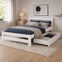 Holzbett 140X200 Bett Bettgestell Doppelbett Lattenrost Bettkasten Homestyle4U