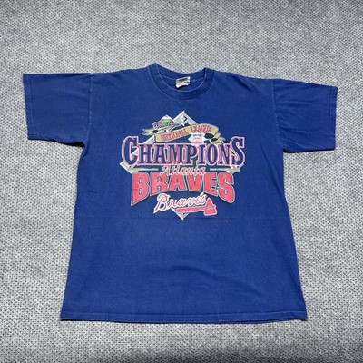 Vintage 1992 Nutmeg Atlanta Braves World Series Champions T-Shirt XL MENS RARE
