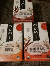 Numi Organic Rooibos Tea Variety Pack 18 Tea Bags Pack of 3 Chocolate Chai