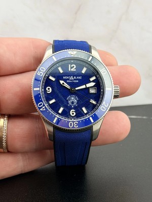 2026 MontBlanc Iced Sea 1885 Blue Dial on Rubber MB129370 Complete