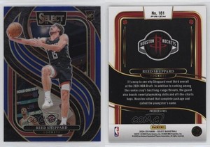 2024-25 Panini Select Premier Level Blue Prizm Reed Sheppard #181 Rookie RC