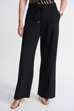 Joseph Ribkoff Woven Pull On Wide Leg Pants Size 8 UK 10 