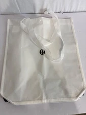 White and Black 12x16 inch large Lululemon shopping bag reusable brand new
