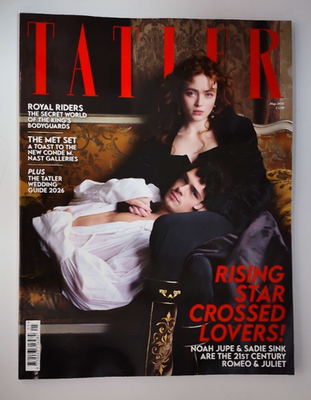 Tatler magazine May 2026 Noah Jupe & Sadie Sink, King's Bodyguard