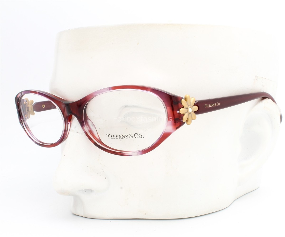Tiffany Eyeglasses TF 2067B 8144 Glasses Crystal Red Pink Mix 55