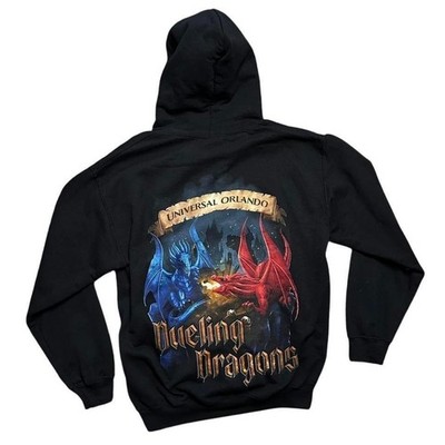 Universal Orlando Dueling Dragons Hoodie Choose Thy Fate Black Sweatshirt