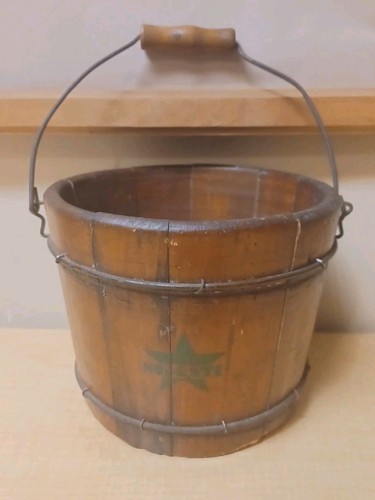 Vintage Country Holgate Wood Ice Cream Bucket Pal & Handle