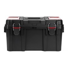 Heavy Duty 19-Inch Tool Storage Box with Small Parts Organizer Drawers and Resin