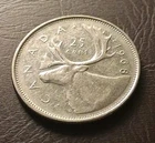 1968 Canada 25 Cents Elizabeth II Quarter Coin 25 Cent