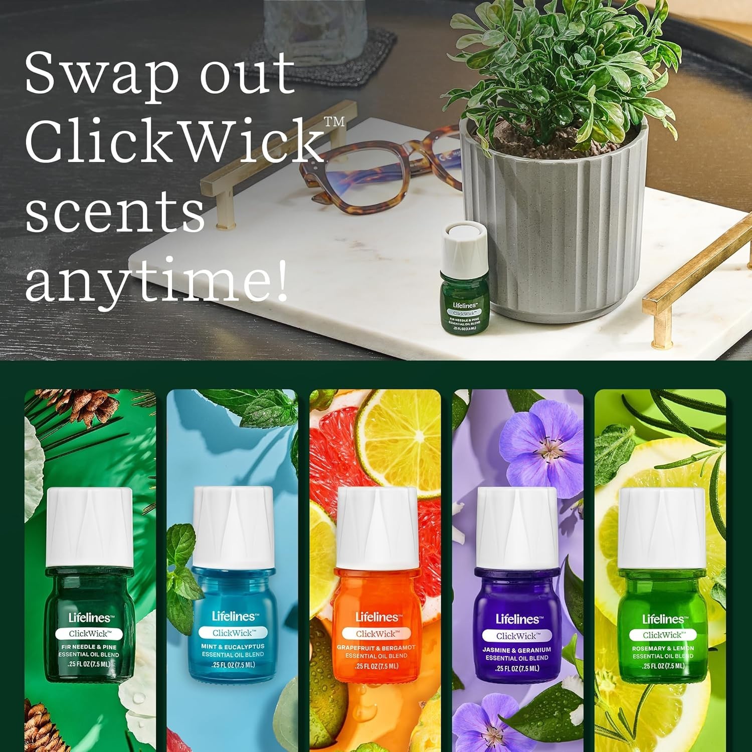 ClickWick Essential Oil Blends Discovery Set - 4-Pack for Diffusers (180 Days) thumbnail 6