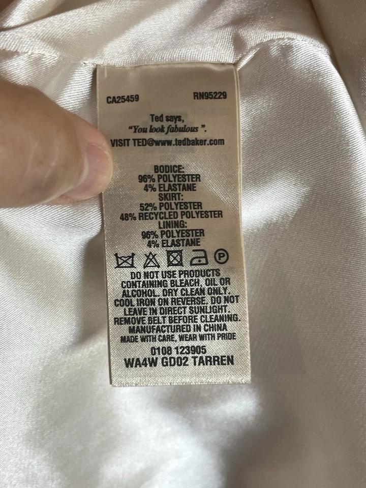 Vestido plisado floral Ted Baker. Talla 3 EE. UU. 6 Fiesta Boda Carrera Diseñador Bohemio Foto 4 de 4