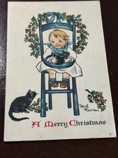 B-151 Vintage Christmas Card - Signed by arti...