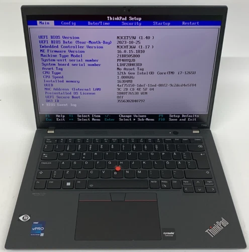 Lenovo ThinkPad T14s Gen 3 14" i7 12th Gen 16GB RAM 512GB SSD Grade A FIN