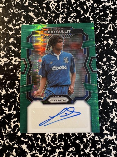 Ruud Gullit [Green Pulsar] #S-RG 2023 Panini Prizm Premier League Signatures card