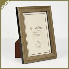 Natalini Handmade ITALIAN Picture Frame 4x6" (10x15 cm), Olive Green/Brown, NEW