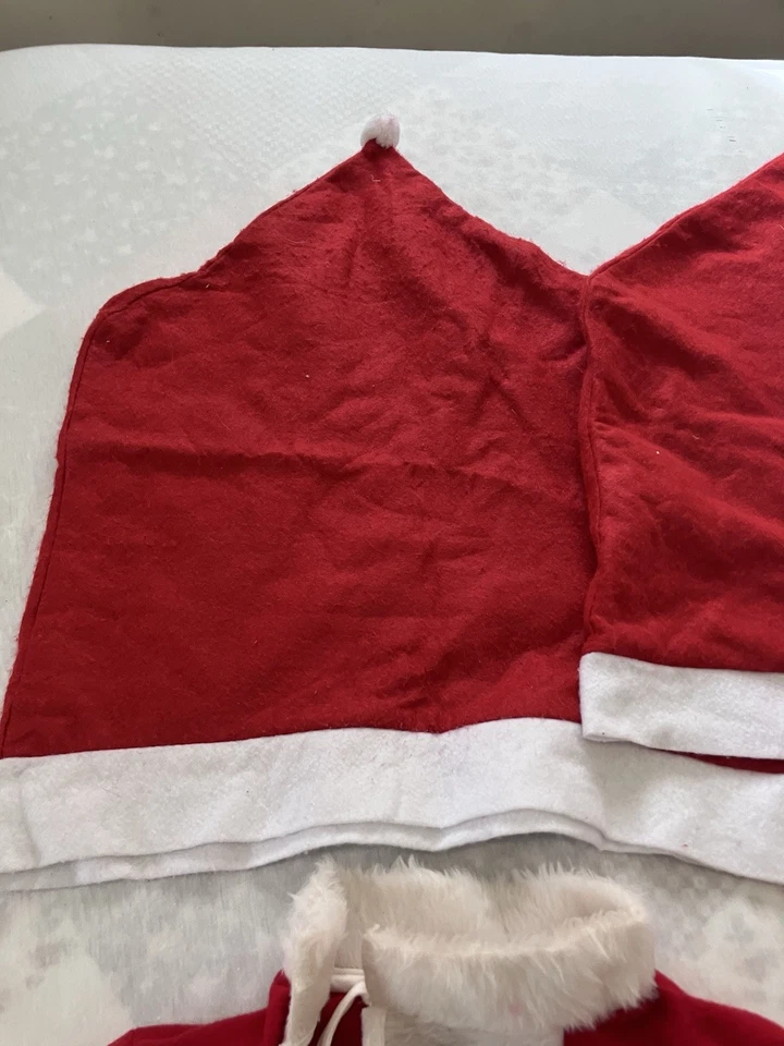 Vários itens de fantasia de Papai Noel Sra. Claus 2 chapéus 2 calças vestido cinto - Imagem 3 de 4